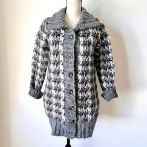 Unbranded Thick Chunky Knit Collared Button Down Cardigan Sweater—SZ. M/L